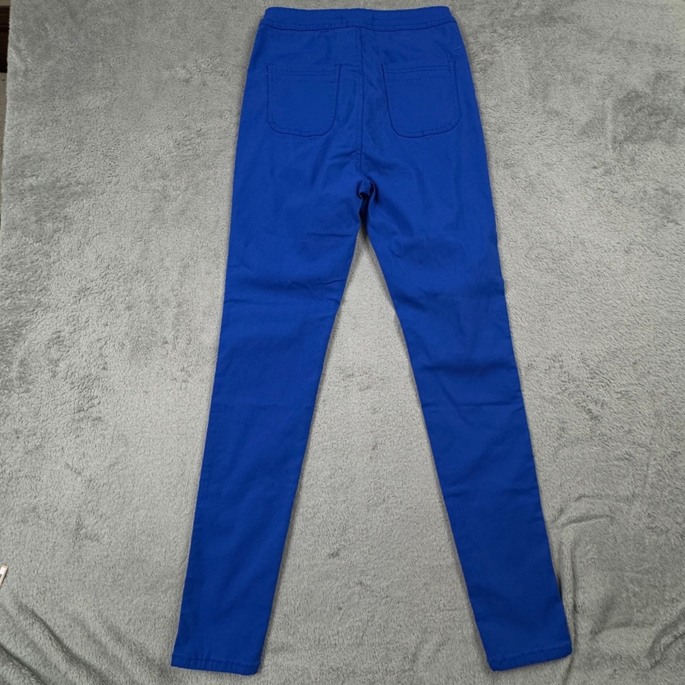 NWT JC &‎ JQ Royal Blue High Waisted Disco Jeans Skinny Leg Womens Large